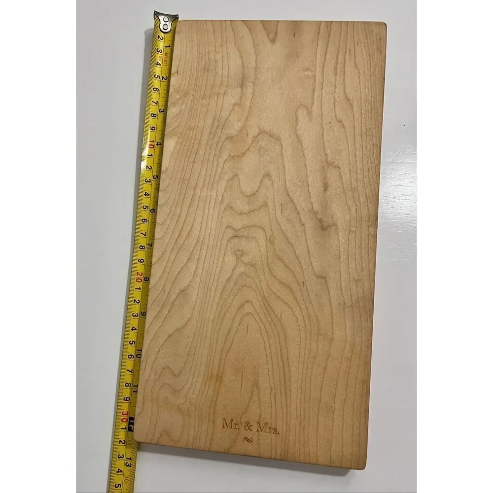Custom Engraved “Mr & Mrs” Engraved Maple Wood Cutting Board